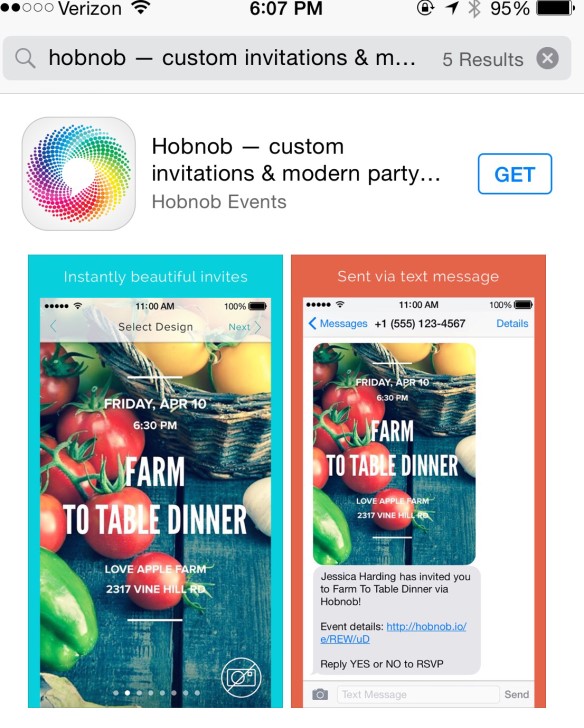 text invites, technology, the three tomatoes