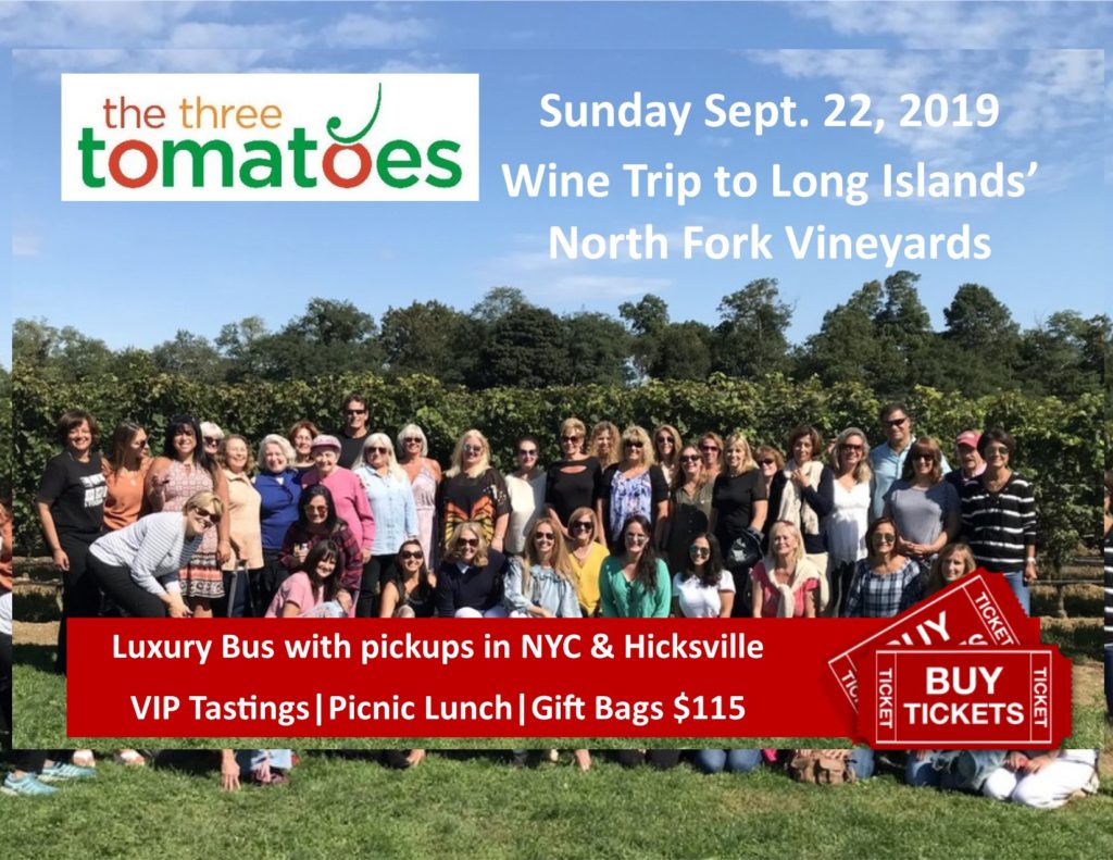 The Three Tomatoes 2019 Wine Trip Tickets On Sale Now!