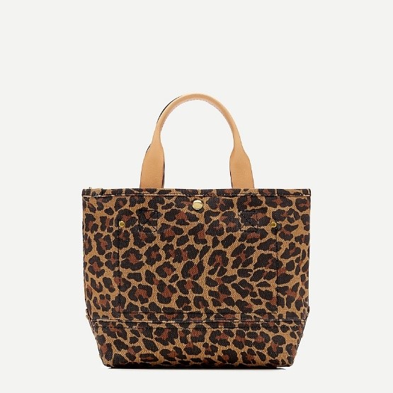 j.crew: printed montauk tote in small for women, right side, view zoomed