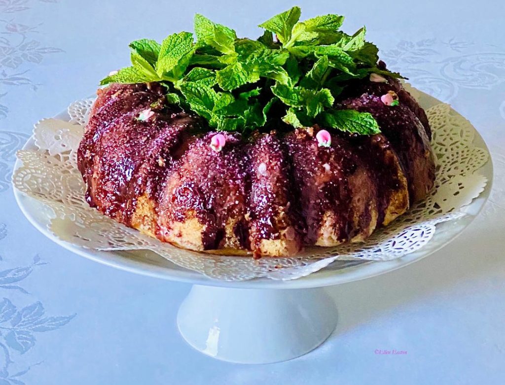 French Vanilla Bergamont Rose Bundt Cake