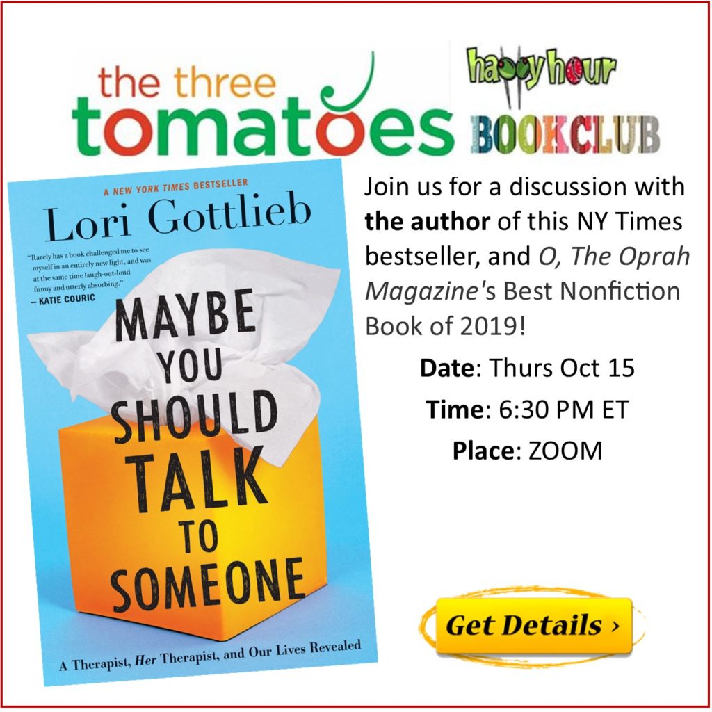 The Three Tomatoes Happy Hour Book Club